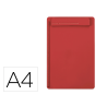Portanotas maul go din a4 plastico reciclado con pinza color rojo