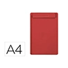 Portanotas maul go din a4 plastico reciclado con pinza color rojo