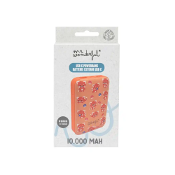 Bateria externa wondee mr. wonderful 10.000 mah panda rojo