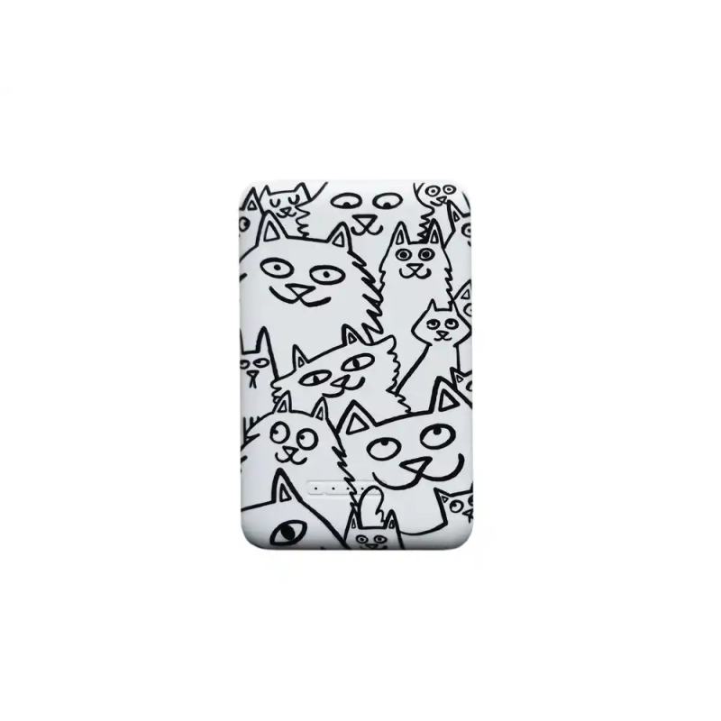 Bateria externa wondee mr. wonderful 5.000 mah gatos blancos
