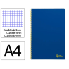 Cuaderno espiral liderpapel a4 smart tapa blanda 80h 75gr cuadro 4mm con margen color azul oscuro