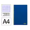 Cuaderno espiral liderpapel a4 smart tapa blanda 80h 75gr cuadro 4mm con margen color azul oscuro
