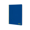 Cuaderno espiral liderpapel a4 smart tapa blanda 80h 75gr cuadro 4mm con margen color azul oscuro
