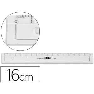 Regla m+r 16 cm plastico...