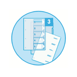 Separador numerico proyecto esselte plastico 1-12 juego de 12 separadores imprimible din a4+ multitaladro