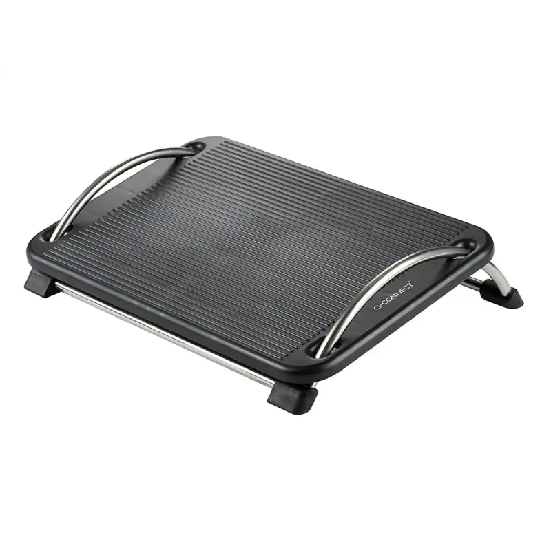Reposapies plastico q-connect antideslizante con barras de acero 434x330x105 mm