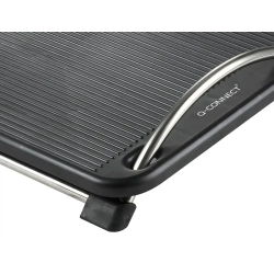 Reposapies plastico q-connect antideslizante con barras de acero 434x330x105 mm