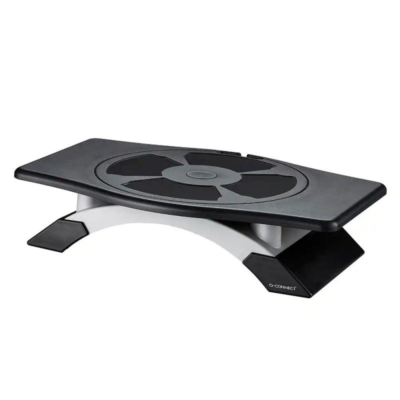 Soporte q-connect para monitor con plataforma giratoria ajustable dos alturas 411x287x99 mm