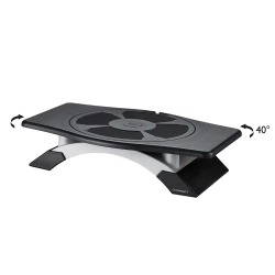 Soporte q-connect para monitor con plataforma giratoria ajustable dos alturas 411x287x99 mm