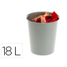 Papelera plastico archivo 2000 reciclable 100% 18 litros color gris 290x310 mm