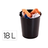 Papelera plastico archivo 2000 color negro capacidad 18 litros con opcion aro sujetabolsa 290x310 mm