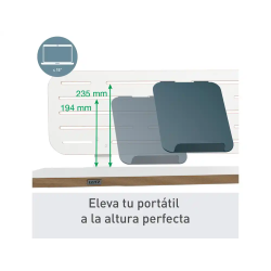 Organizador escritorio leitz ergo anclaje con soporte para portatil 800x250 mm