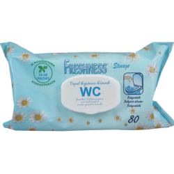 Papel higienico humedo freshness paquete con tapa de 80 unidades