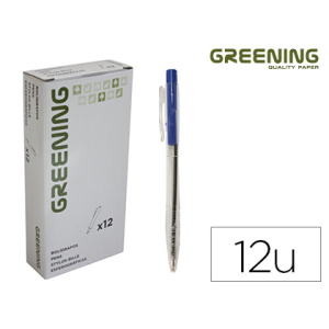 Boligrafo greening azul...