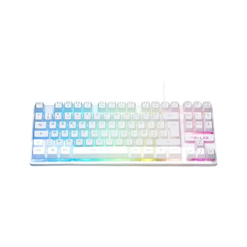 Teclado gaming mini the g-lab keyz-caesiumt-w/sp blanco