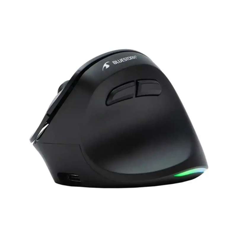 Raton bluestork m-wl-ergo-lumi ergonomico inalambrico negro