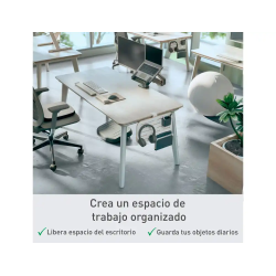 Organizador escritorio leitz ergo anclaje con soporte para portatil 420x250 mm