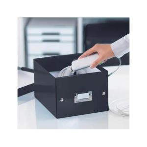 Caja de almacenamiento leitz click&store pequeña color negro 216x160x282 mm