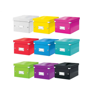 Caja de almacenamiento leitz click&store pequeña color negro 216x160x282 mm