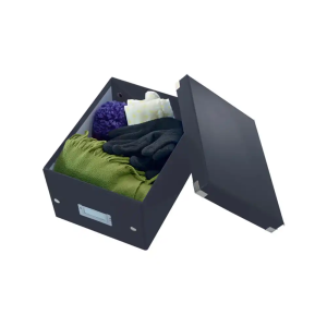 Caja de almacenamiento leitz click&store pequeña color negro 216x160x282 mm