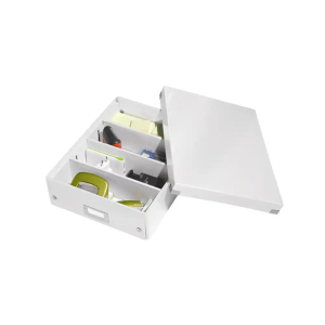 Caja de almacenamiento leitz click&store mediana color blanco 280x100x370 mm