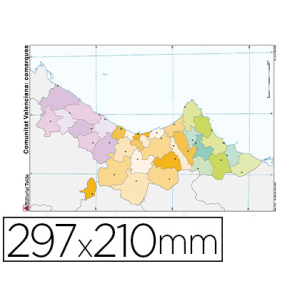 Mapa mudo color din a4...