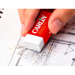 Goma de borrar carlin plastica escolar y oficina