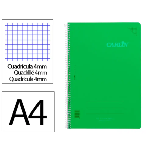 Cuaderno espiral carlin a4...