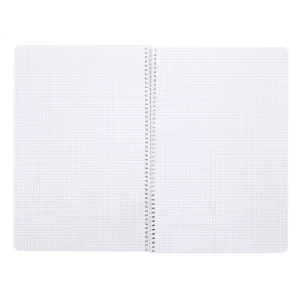 Cuaderno espiral carlin a4 tapa plastico 80h 90gr cuadro 4mm con margen color amarillo