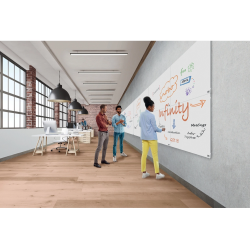 Pizarra blanca nobo infinity sin marco acero lacado magnetico 1200x900 mm