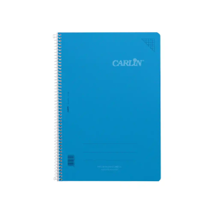 Cuaderno espiral carlin a4 tapa plastico 80h 90gr cuadro 4mm con margen color azul