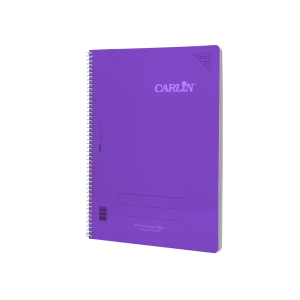 Cuaderno espiral carlin a4 tapa plastico 80h 90gr cuadro 4mm con margen color violeta