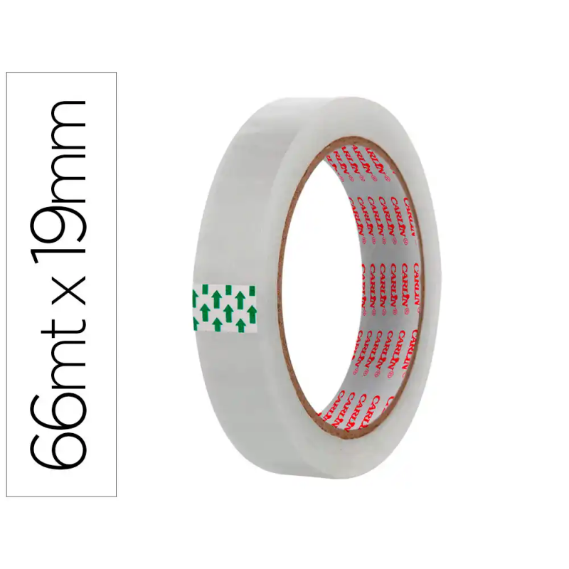 Cinta adhesiva carlin transparente 66 mt x 19 mm