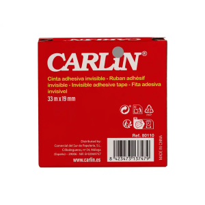 Cinta adhesiva carlin invisible 33 mt x 19 mm