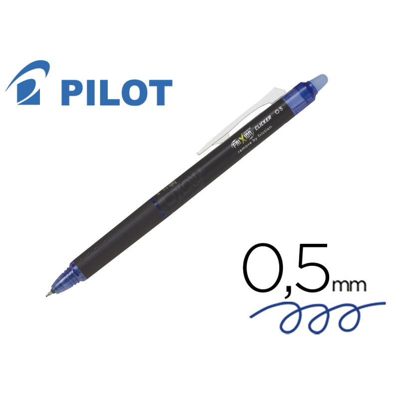 Boligrafo pilot frixion point clicker borrable 0,5 mm azul