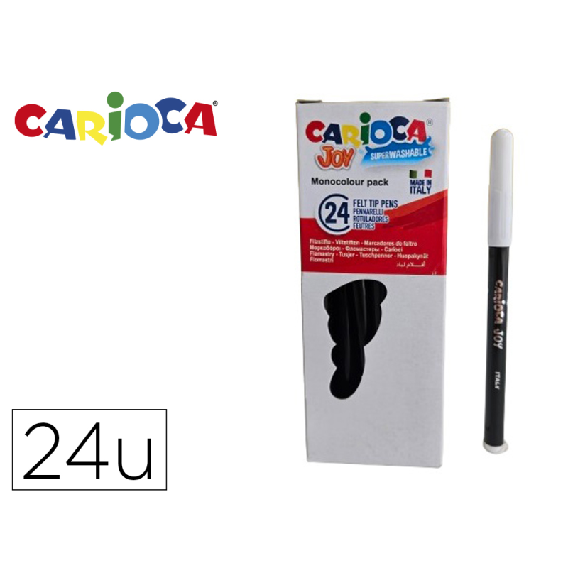 Rotulador carioca joy punta fina 2,8 mm lavable color negro