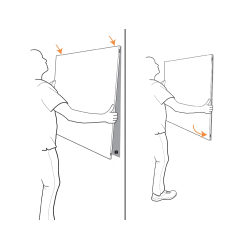 Pizarra blanca nobo infinity sin marco acero lacado magnetico 1200x900 mm