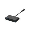 Hub kensington ch1200 usb-c de 10gbps cargador y 4 puertos usb-a 3.2