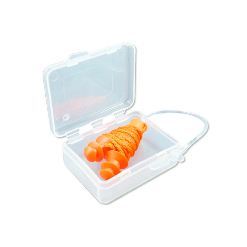 Tapon auditivo safetop track-fit box reutilizable con cordon en cajita ind snr 24,5 db