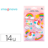 Pegatinas imaginovo unicornios magic dreams con relieve 210x130 mm en blister