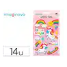 Pegatinas imaginovo unicornios magic dreams con relieve 210x130 mm en blister