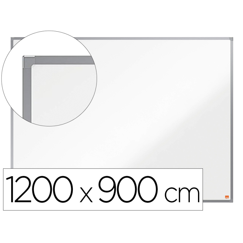 Pizarra blanca nobo essence acero vitrificado magnetica 1200x900 mm