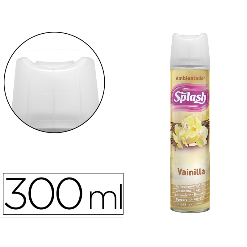 Ambientador spray splash aroma vainilla bote de 300 ml