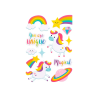 Pegatinas imaginovo unicornios magic dreams con relieve 210x130 mm en blister
