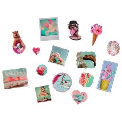 Pegatinas imaginovo good vibes diseños surtidos para ordenador 145x140 mm en blister