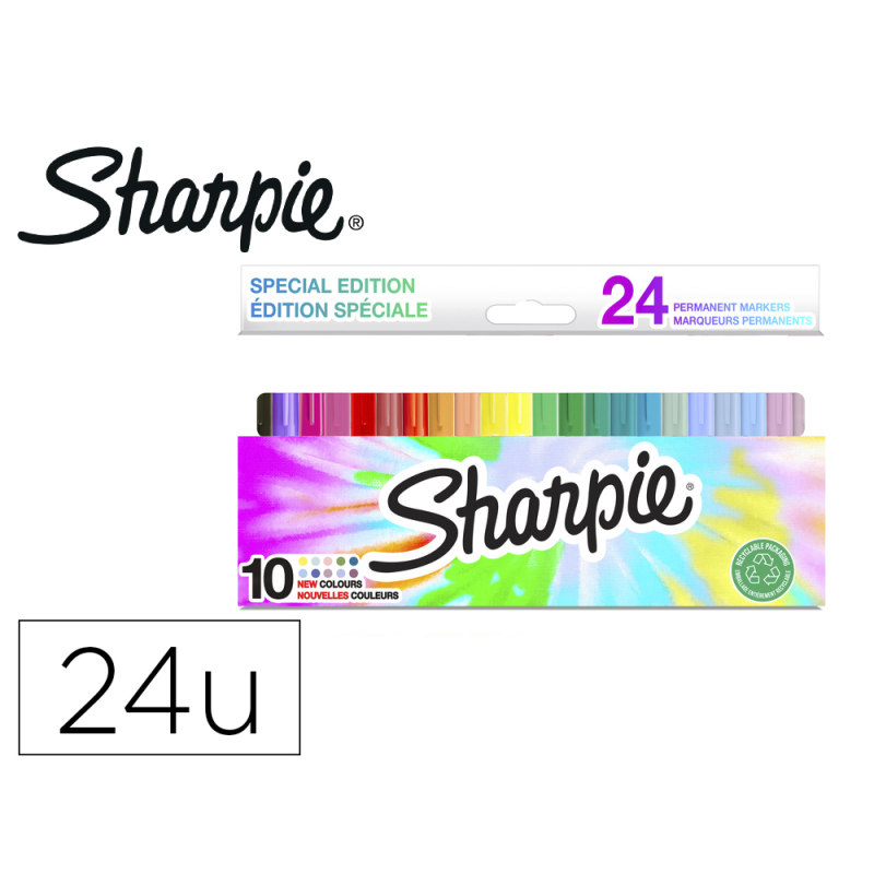 Rotulador sharpie fine blister de 24 unidades colores surtidos