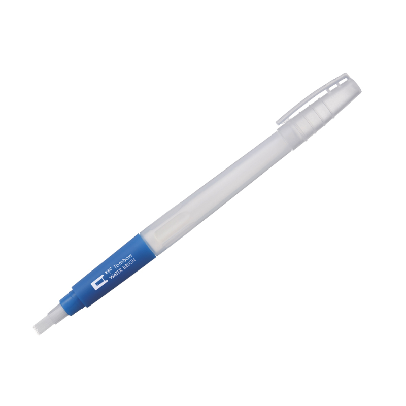 Pincel tombow water brush con deposito rellenable punta plana blister de 1 unidad
