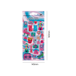 Pegatinas imaginovo diseños surtidos hobbies con brillo 214x100 mm en blister