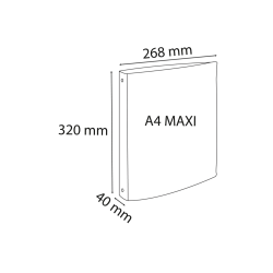 Carpeta de 4 anillas 30 mm exacompta skandi din a4+ polipropileno reciclado colores surtidos