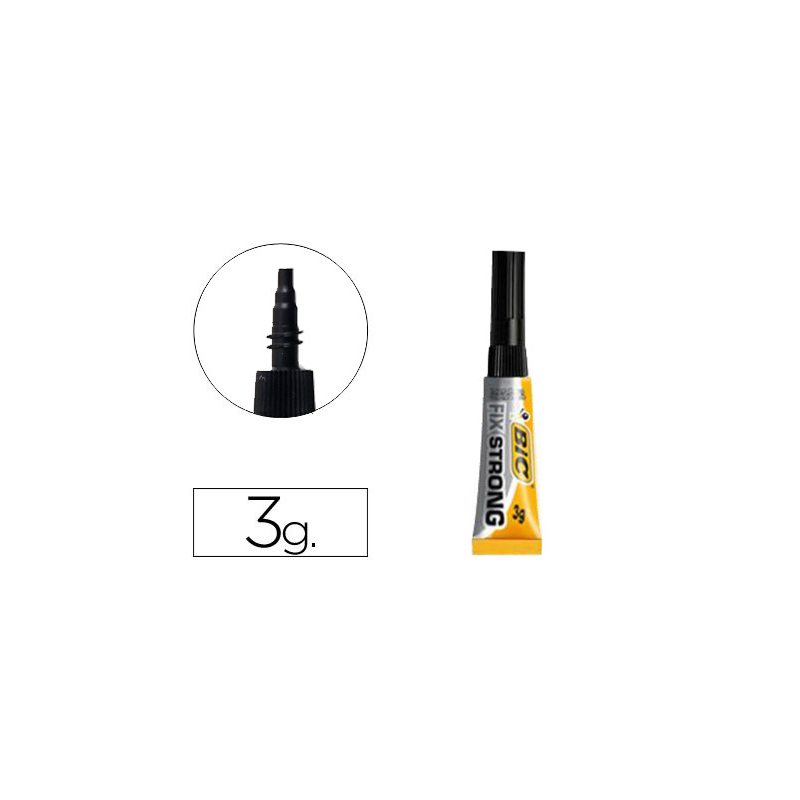 Pegamento bic fix strong 3 gr adhesivo extra fuerte